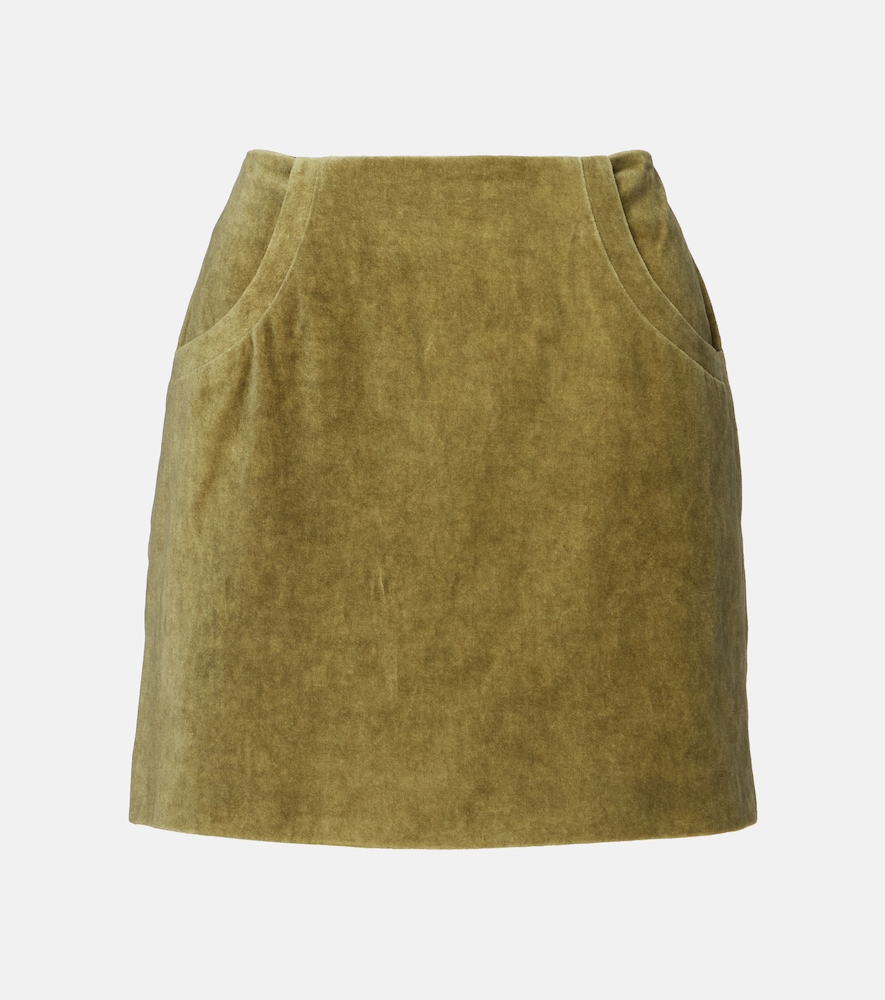 Blazé Milano Coci High Rise Cotton Velvet Miniskirt