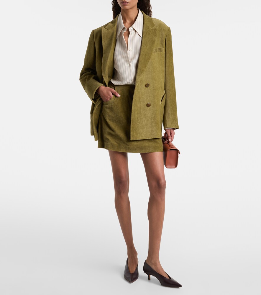 Blazé Milano Coci high-rise cotton velvet miniskirt