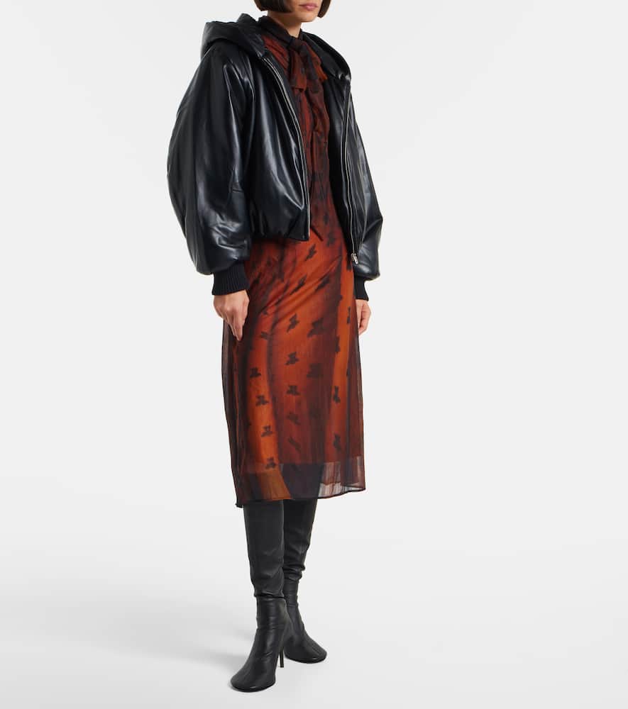 Acne Studios Grain Faux Leather Jacket Black In Black