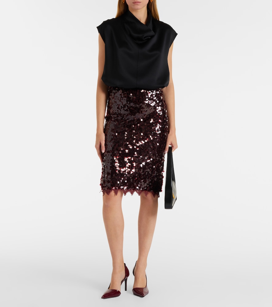 Christopher Esber Christopher Esber Opaline Sequined Midi Skirt 