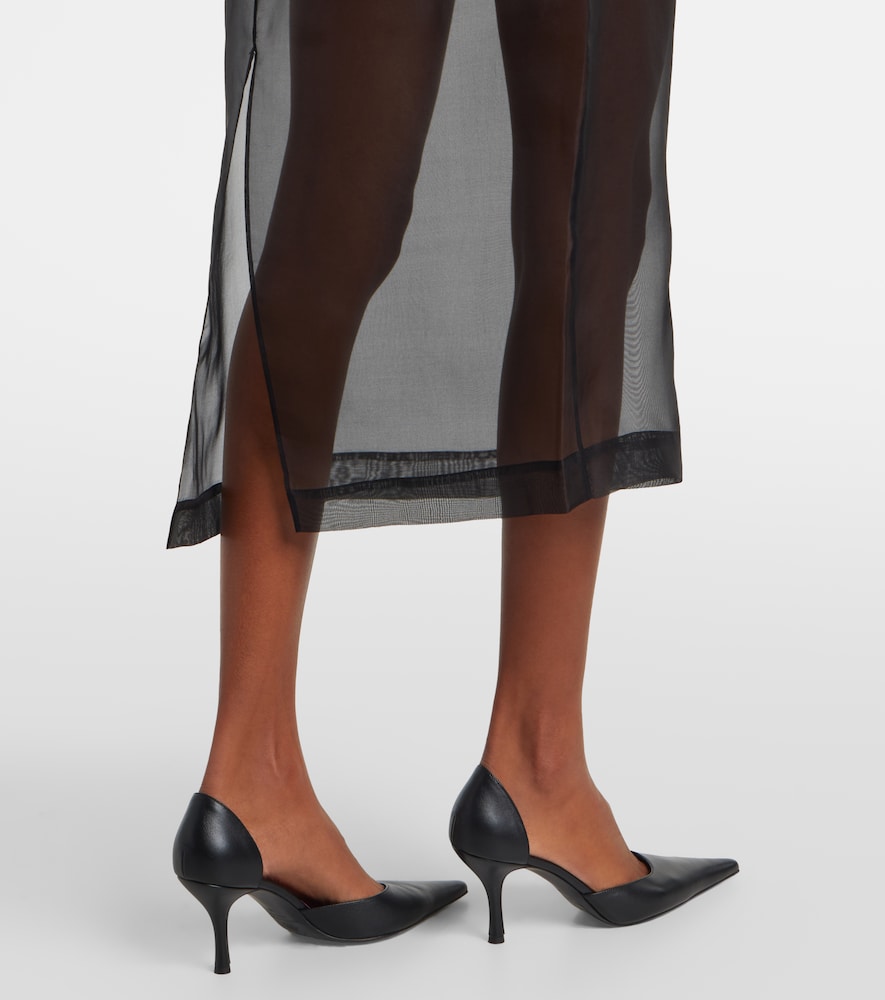  Frame Frame High-rise Silk Organza Midi Skirt 