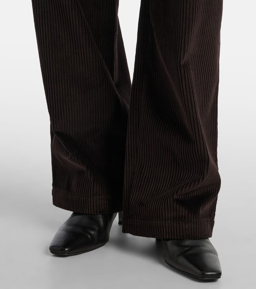 The Frankie Shop Norstrand Cotton Corduroy Straight Pants In Brown