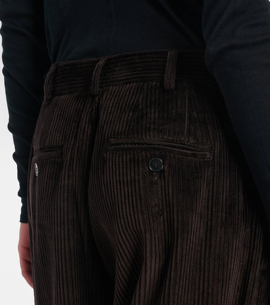 The Frankie Shop Norstrand Cotton Corduroy Straight Pants In Brown