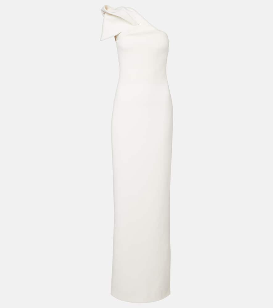 Safiyaa Bridal Blanchette Crêpe Gown In Animal Print