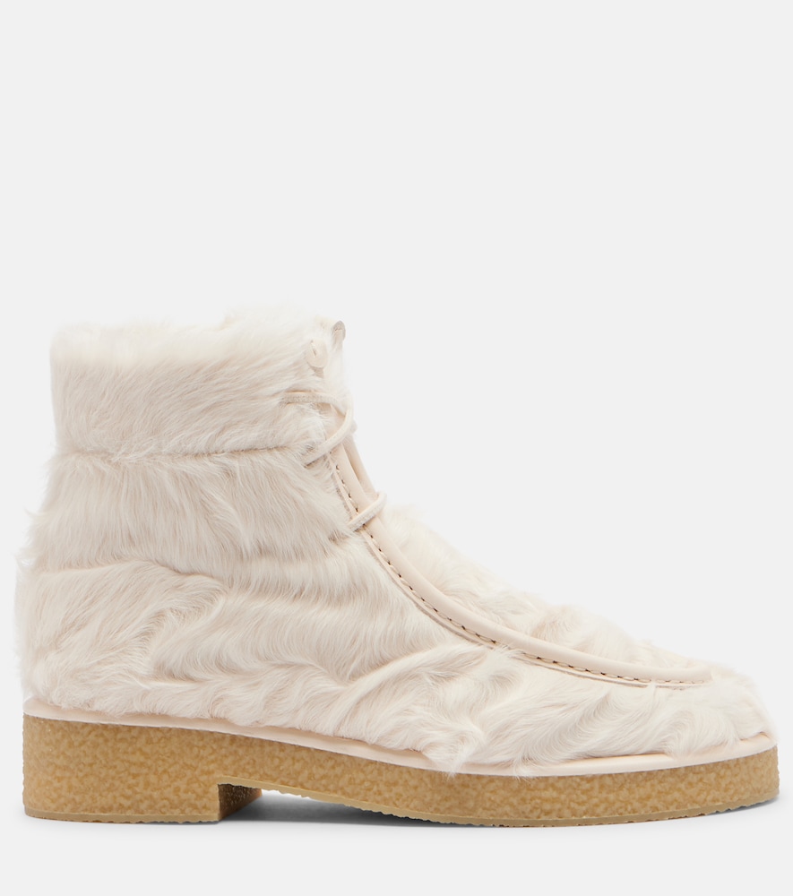  Aquazzura Aquazzura Frosty Shearling Ankle Boots 