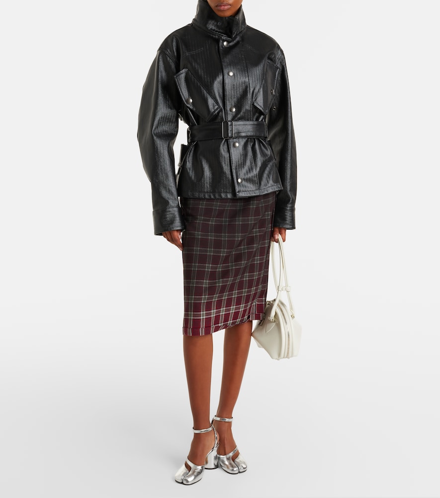  Maison Margiela Maison Margiela Checked Pencil Skirt 