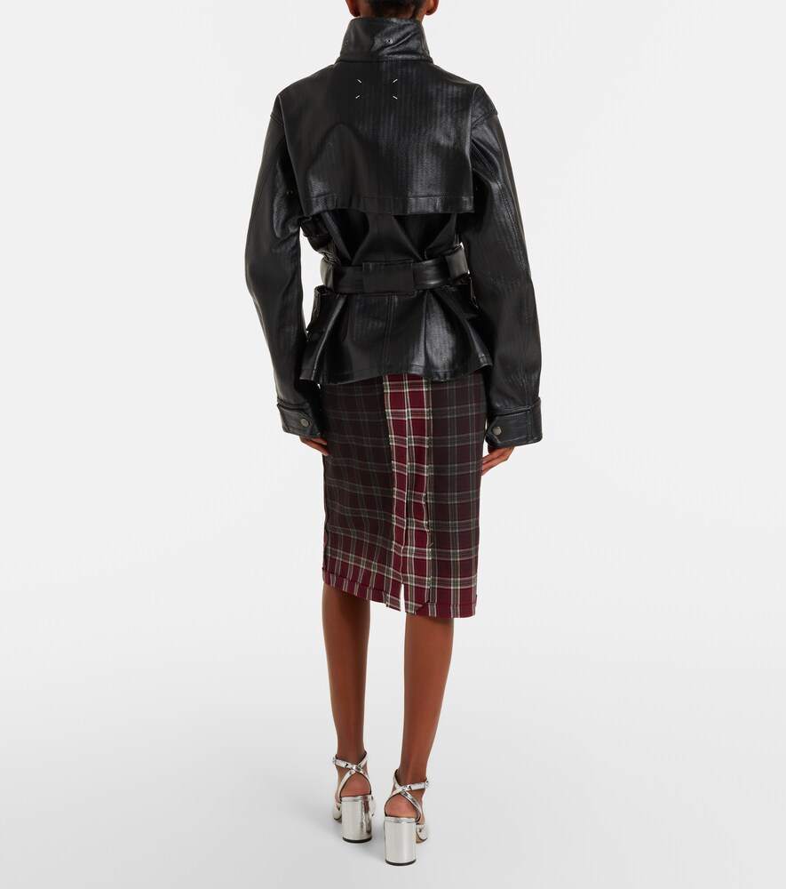  Maison Margiela Maison Margiela Checked Pencil Skirt 
