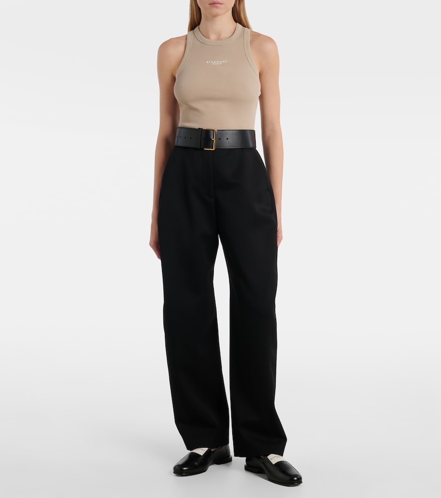  Givenchy Givenchy Logo Cropped Cotton Jersey Tank Top 