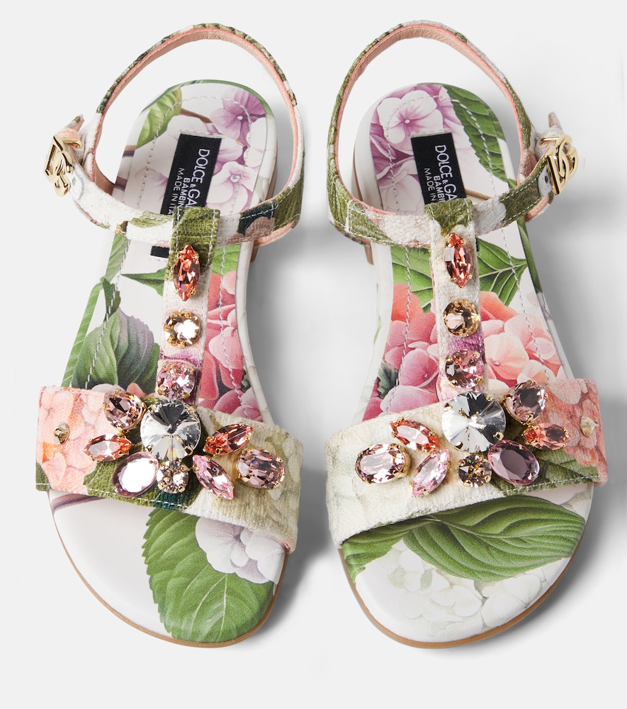  Dolce&gabbana Kids Dolce&gabbana Kids Sandalen Mit Kristallen 