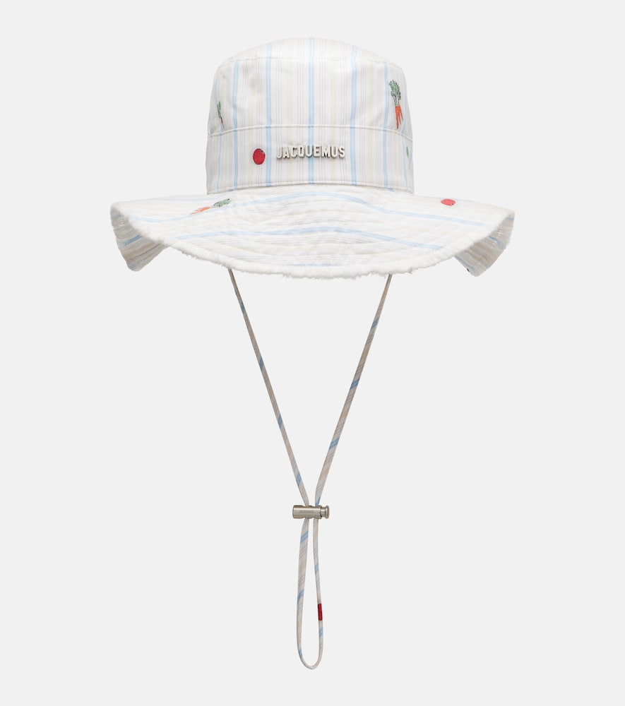 Jacquemus Le Bob Artichaut striped cotton canvas bucket hat　Jacquemus Le Bob Artichaut ストライプ コットン キャンバス バケット ハット Jacquemus