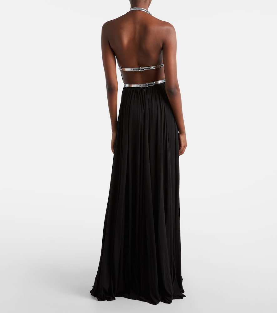  Alaia Alaïa Robe Mit Metallic-leder 