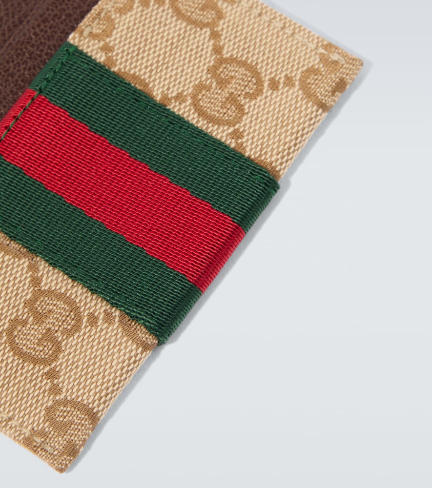  Gucci Gucci Gg Canvas Web Stripe Card Holder 