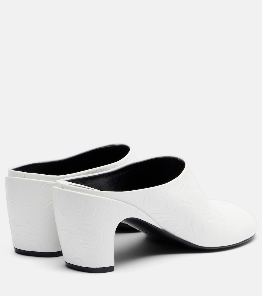  Dries Van Noten Dries Van Noten 65 Debossed Leather Mules 