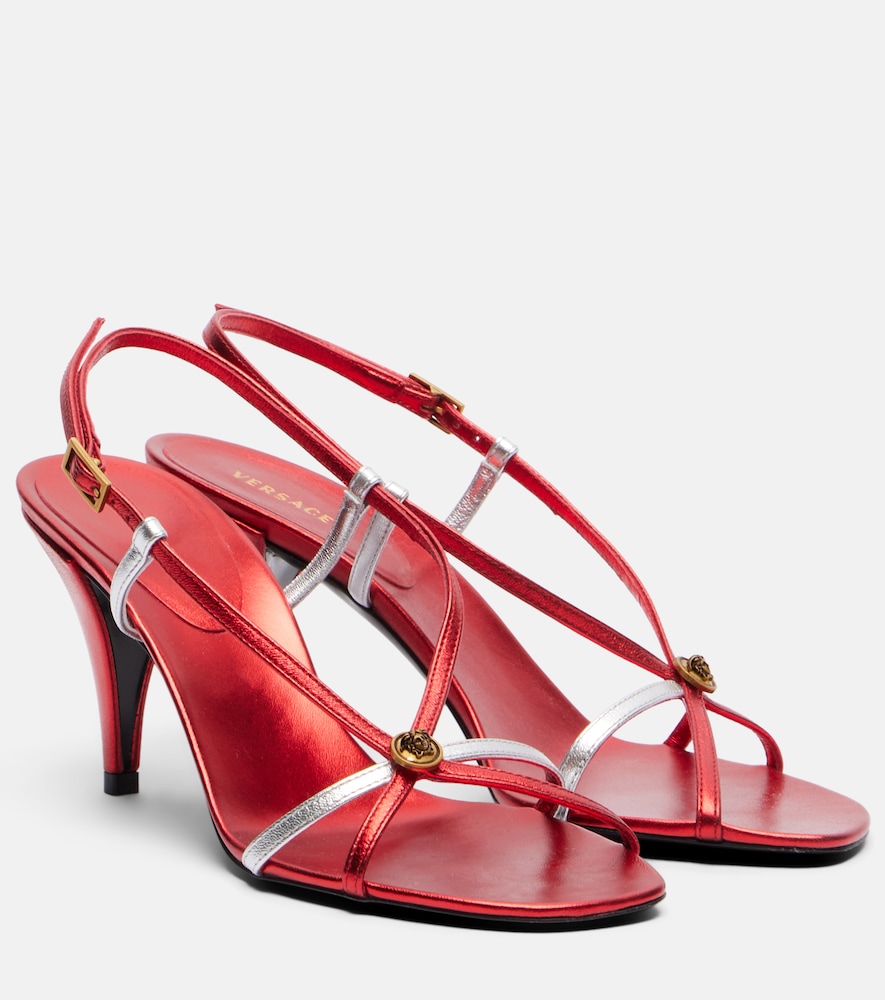 Sandali slingback Valentina in pelle