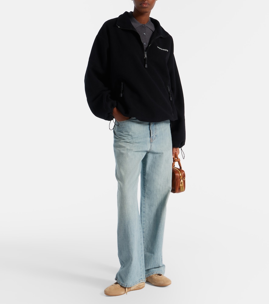  Miu Miu Miu Miu Logo Wool Polo Sweater 