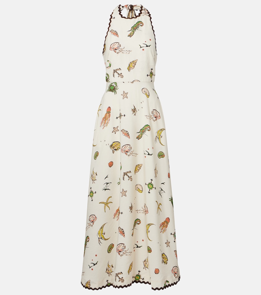 Alemais Alémais Printed halterneck midi dress