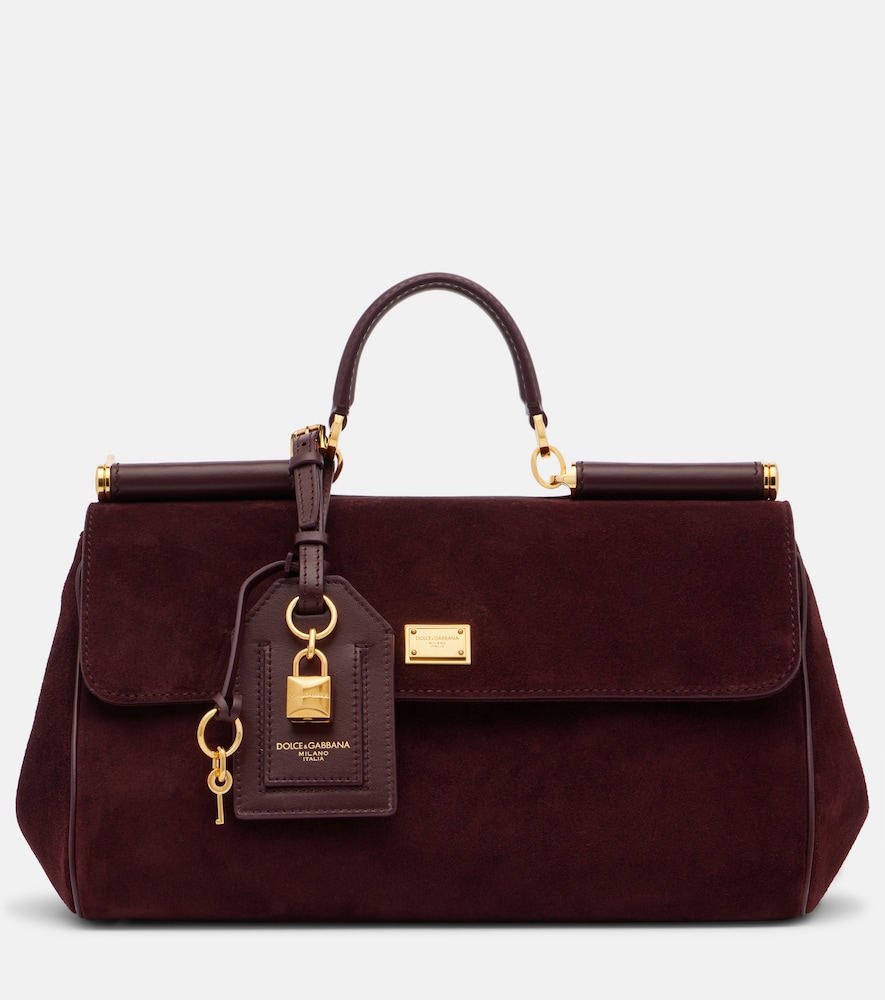 Henkeltasche Sicily Medium aus Veloursleder