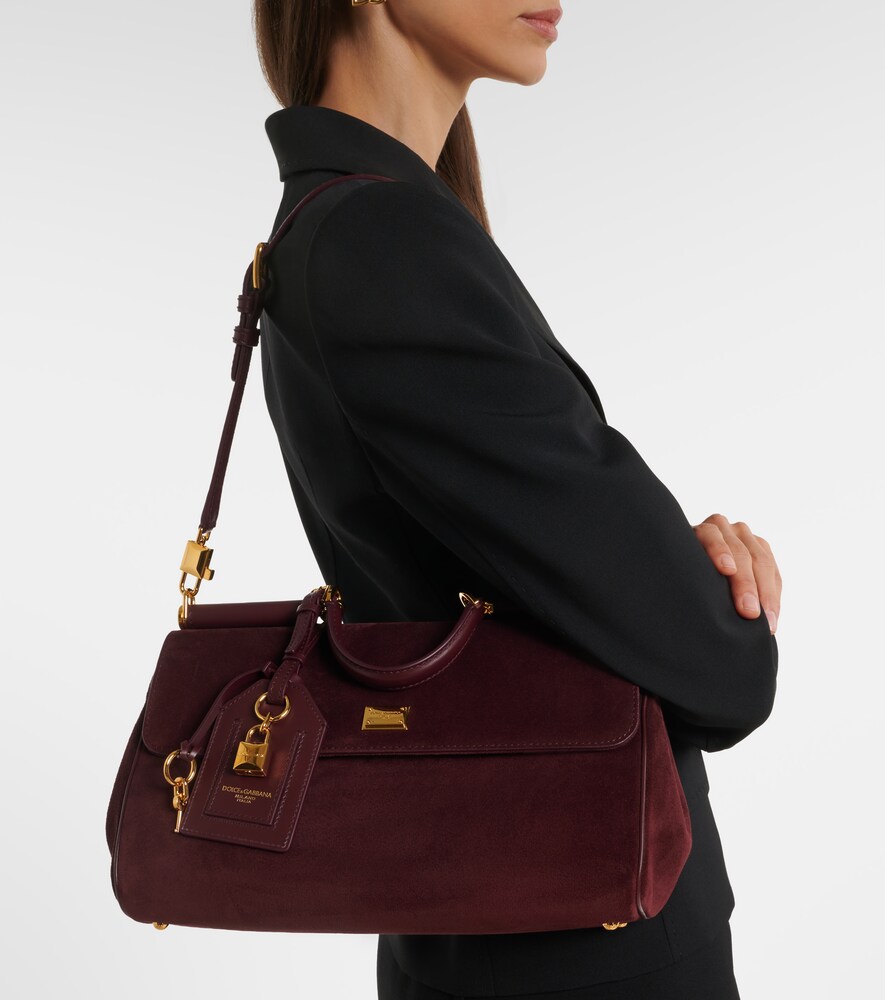 Dolce & Gabbana Sicily Medium suede top-handle bag