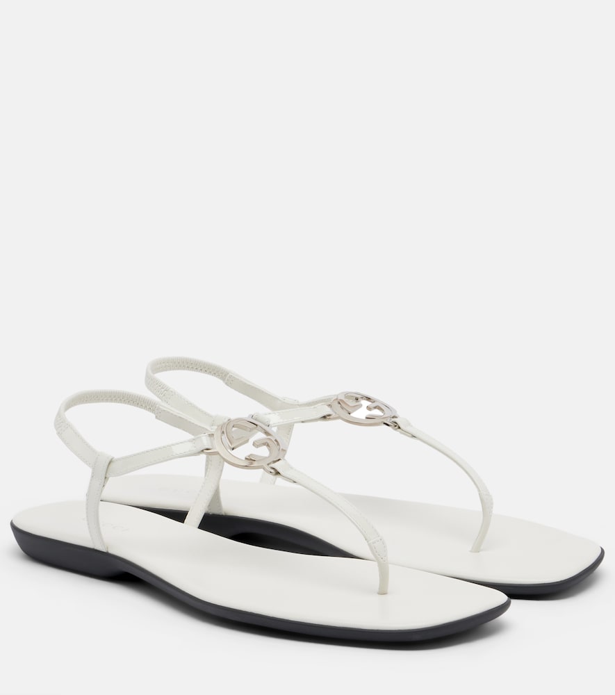 Sandali infradito Interlocking G in pelle