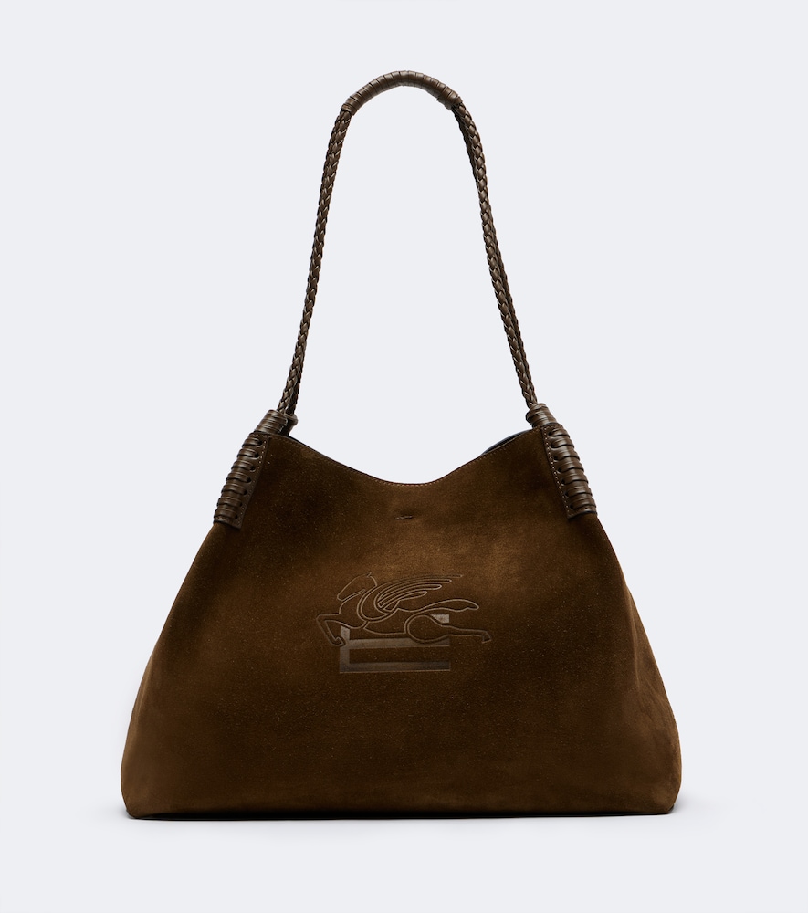 Tote Libra Large aus Veloursleder