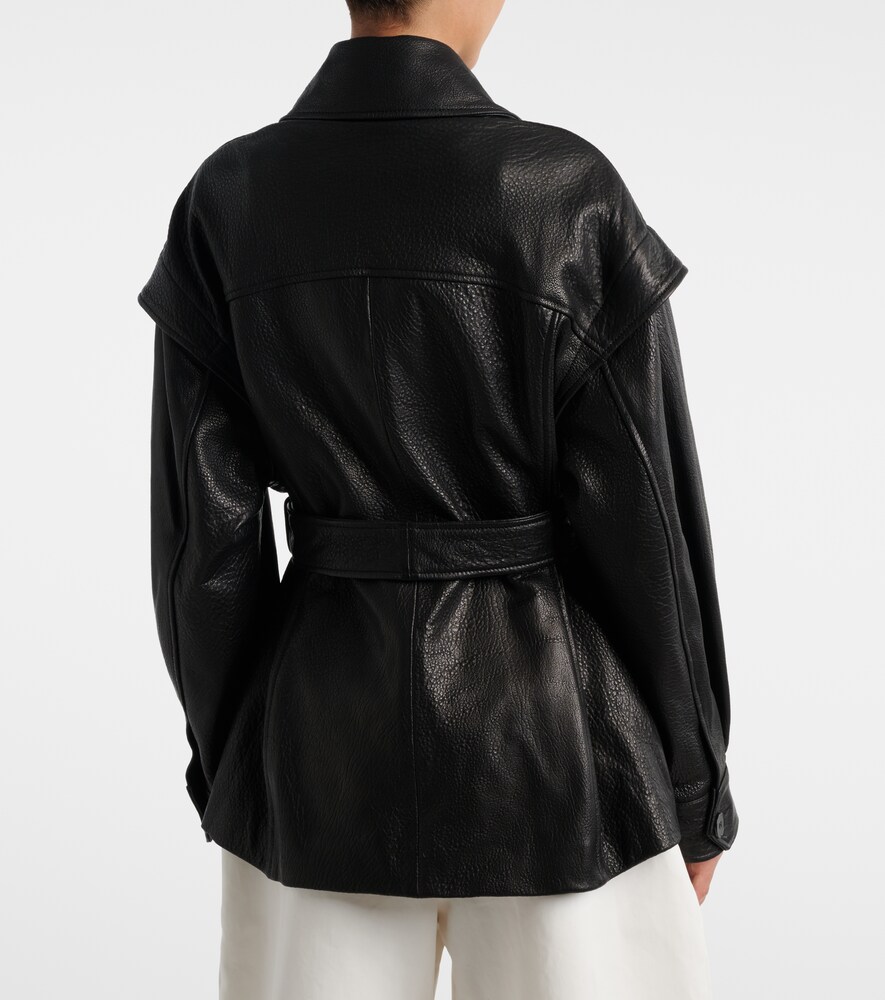 Perrin Belted Leather Jacket