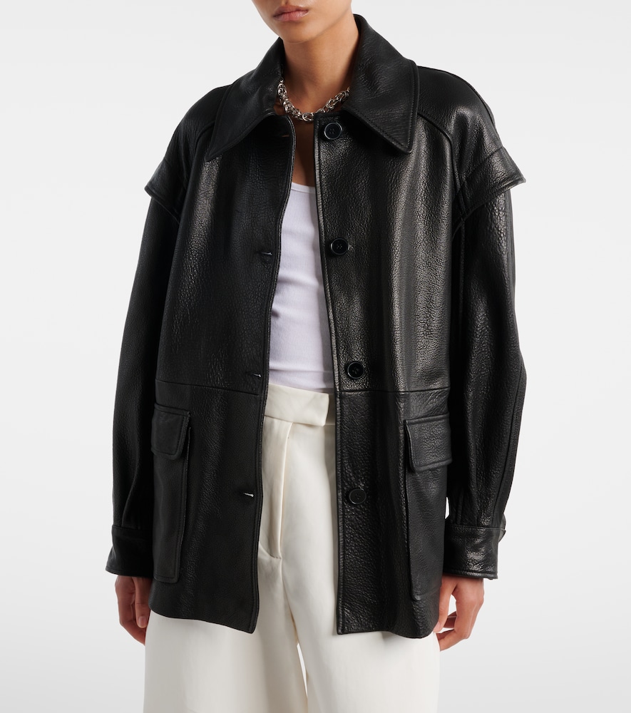 Perrin Belted Leather Jacket