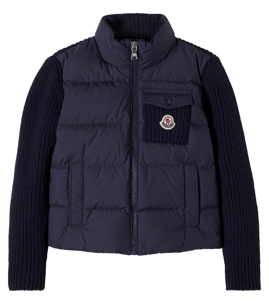 Moncler Enfant Tricot down-paneled wool and cashmere jacket　モンクレール アンファン トリコット ダウンパネル ウール & カシミア ジャケット Moncler