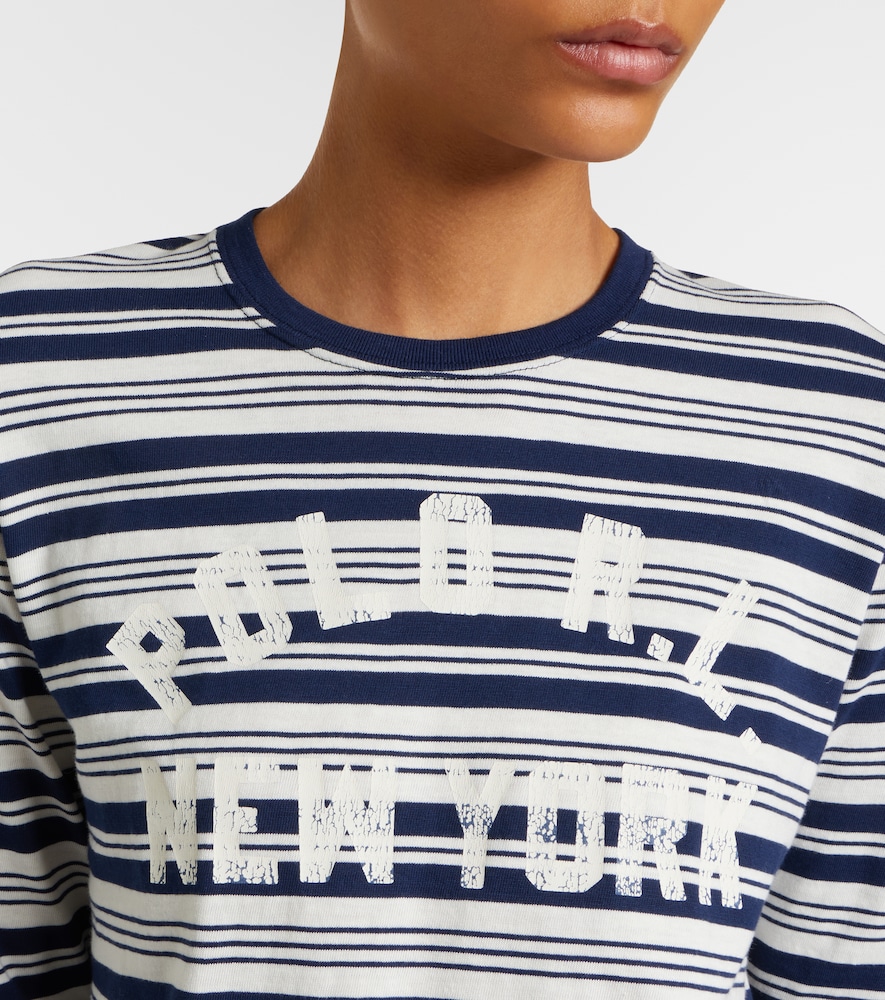 Polo Ralph Lauren Printed Striped Cotton T-Shirt