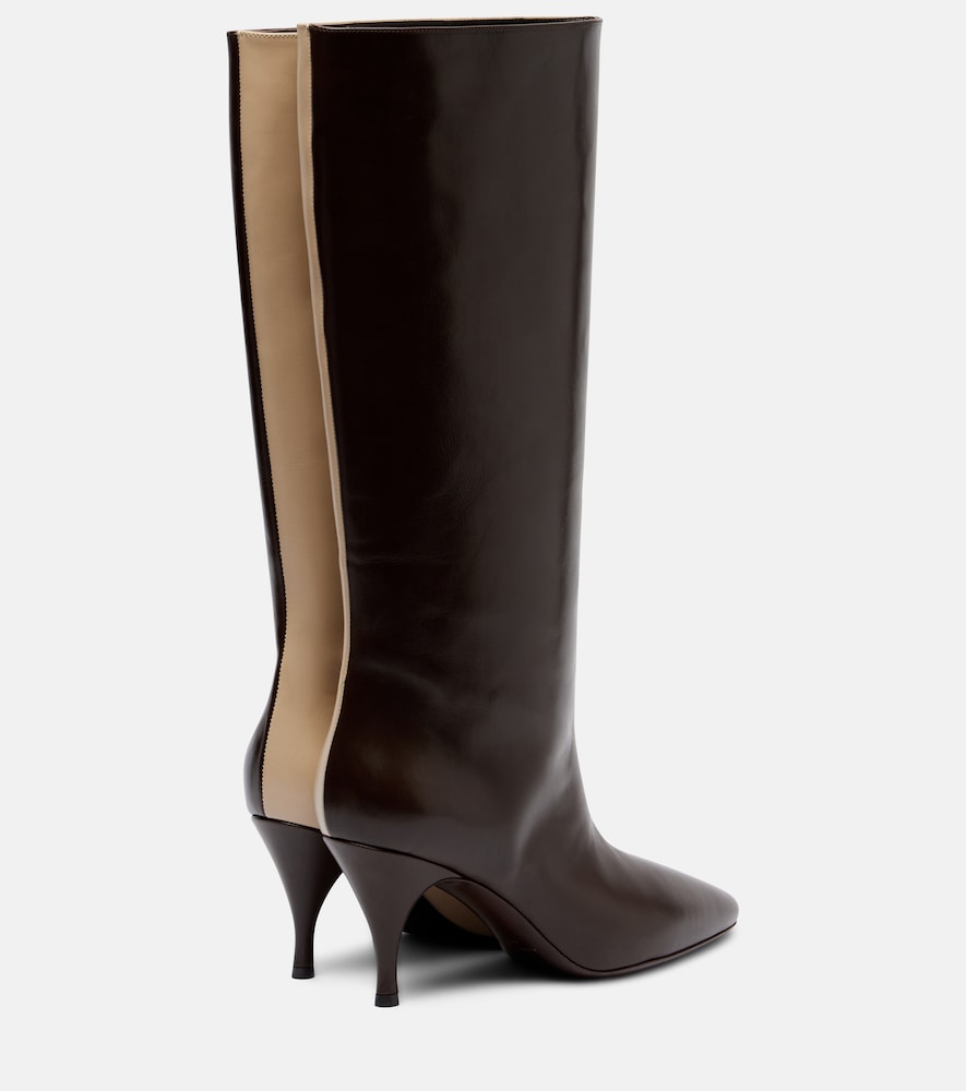  Herbert Levine Herbert Levine Two Faced Leather Knee-high Boots 