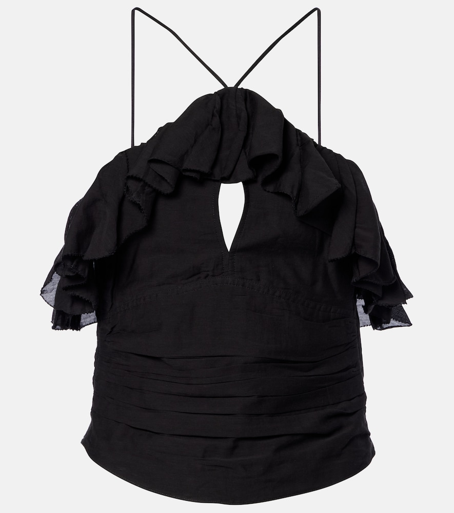 Top Djimia in voile di misto cotone