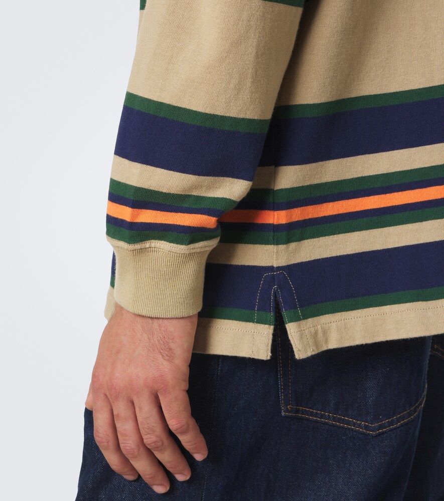 Polo Ralph Lauren Striped Cotton Jersey Polo Sweater