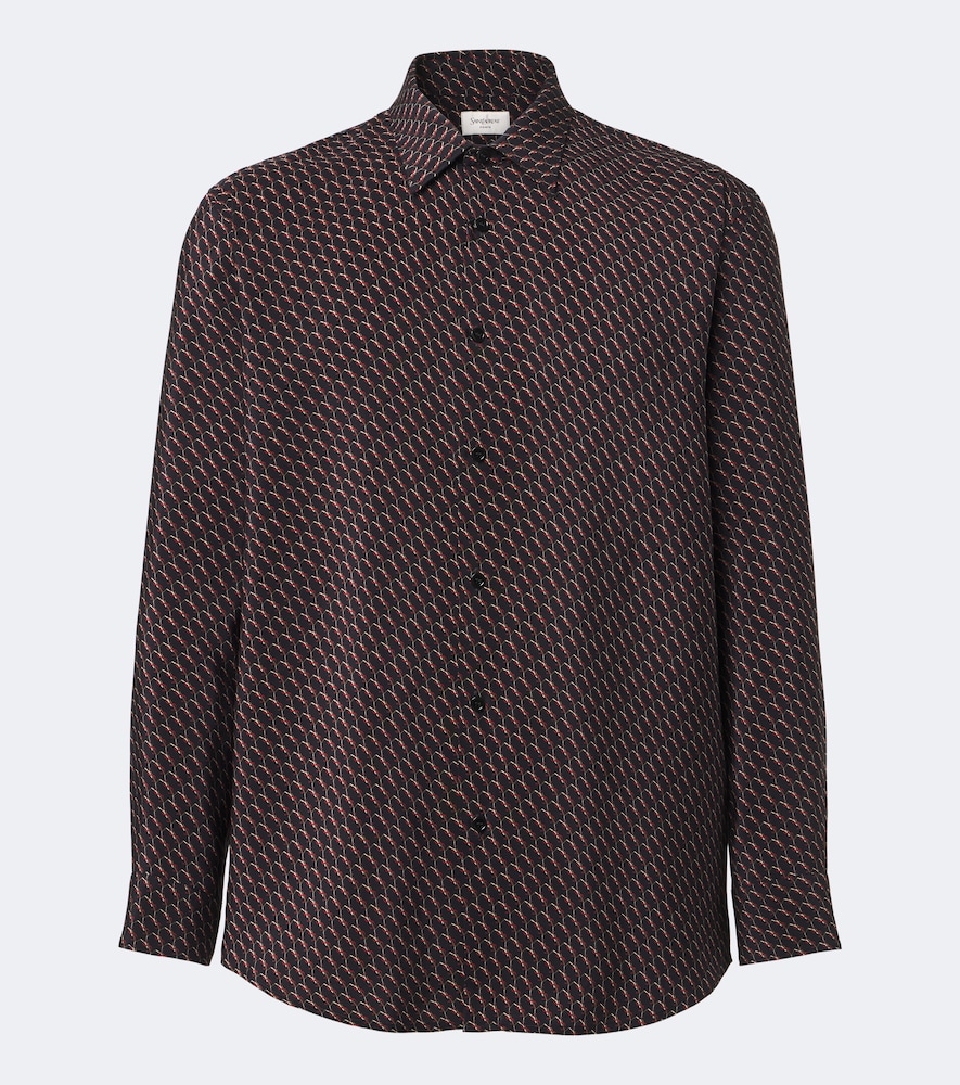 Saint Laurent Chemise Cassandre en soie imprim 1600 €