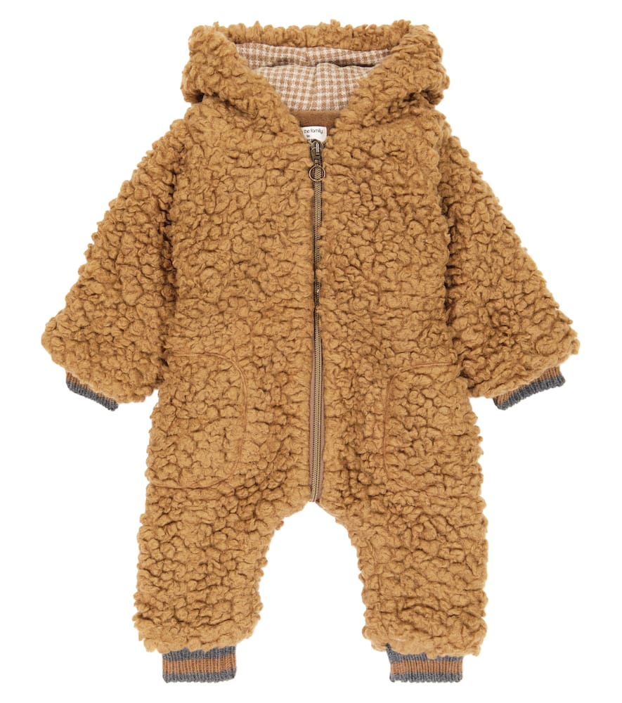 1 + in the Family Baby Eneko zip-up teddy onesie