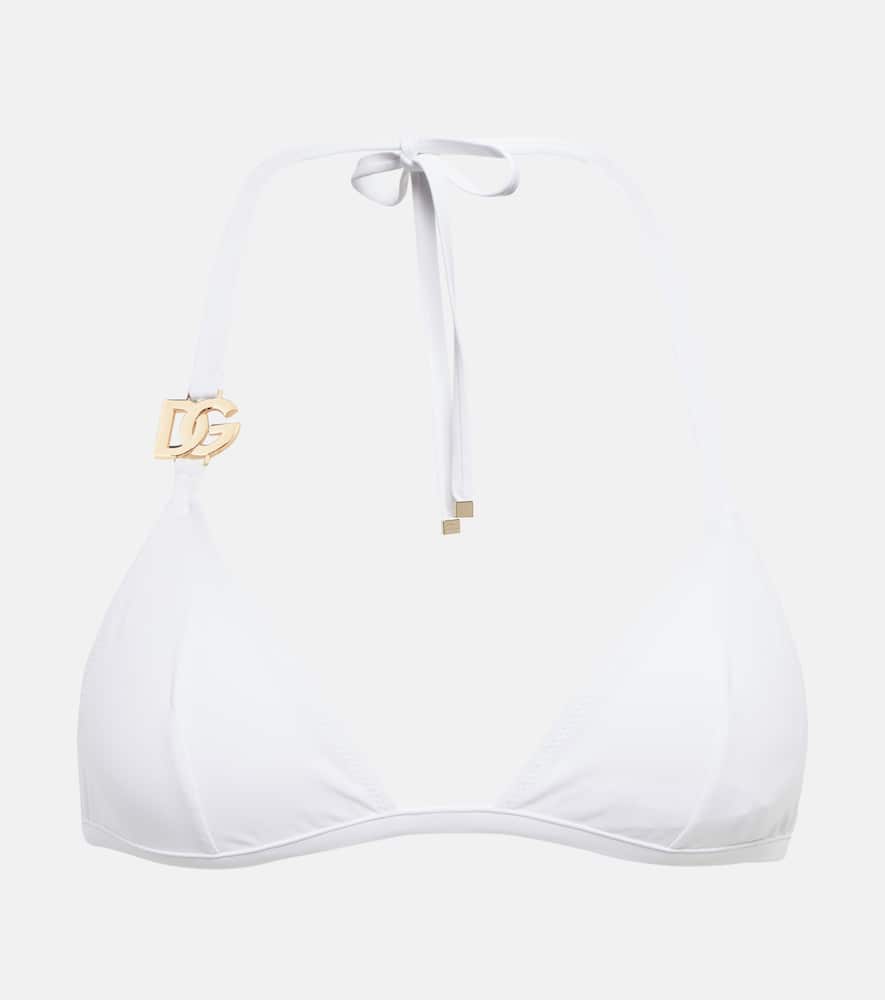 Dolce & Gabbana Logo triangle bikini top