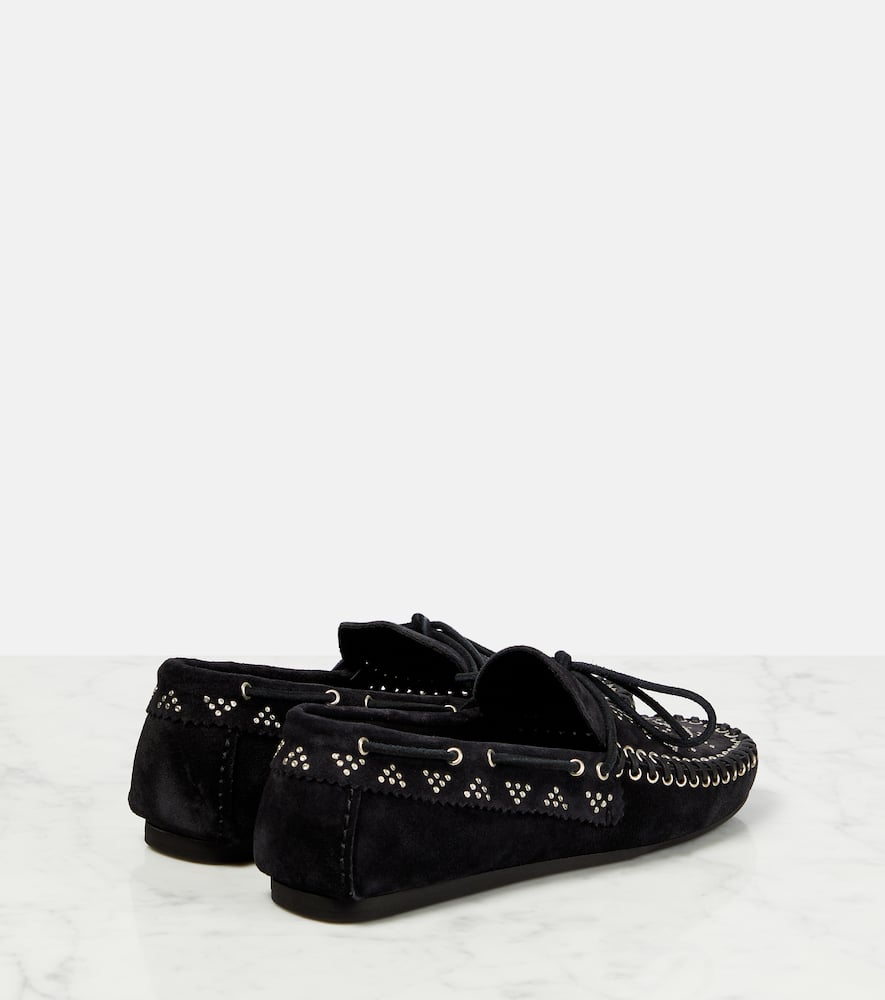 Isabel Marant Mokassins Freen Aus Veloursleder In Faded Black