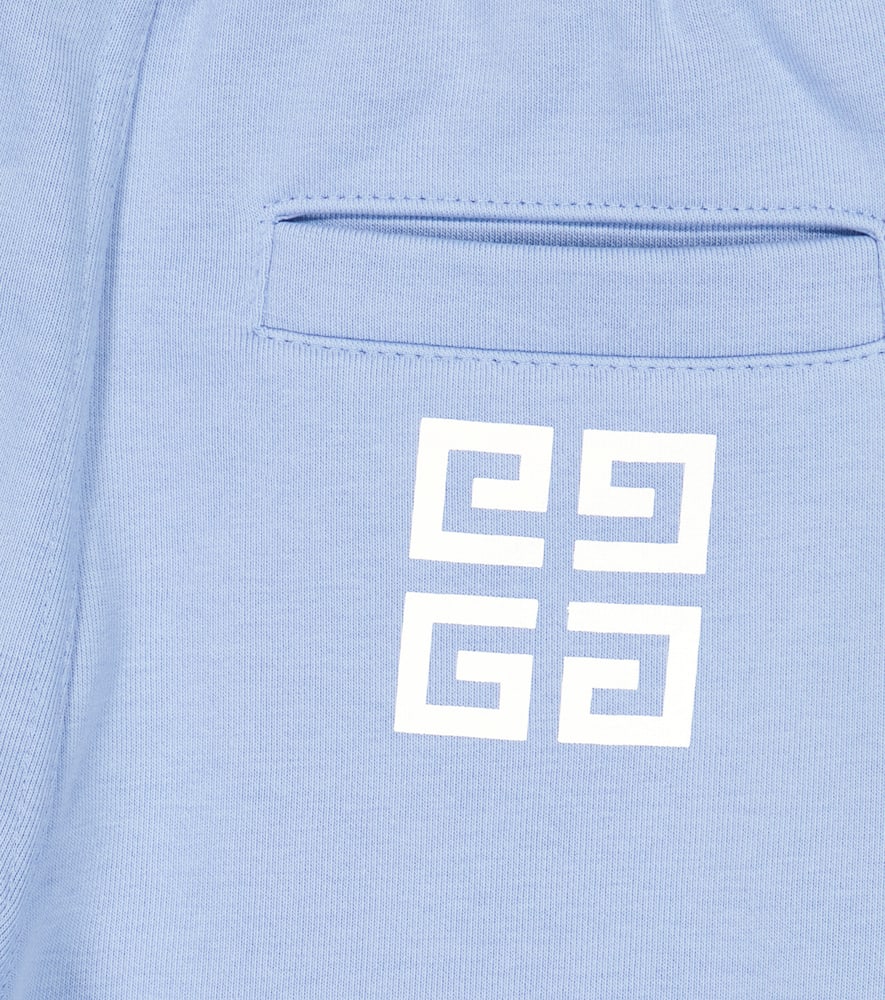 Givenchy Logo Cotton-blend Sweatpants In Pale Blue