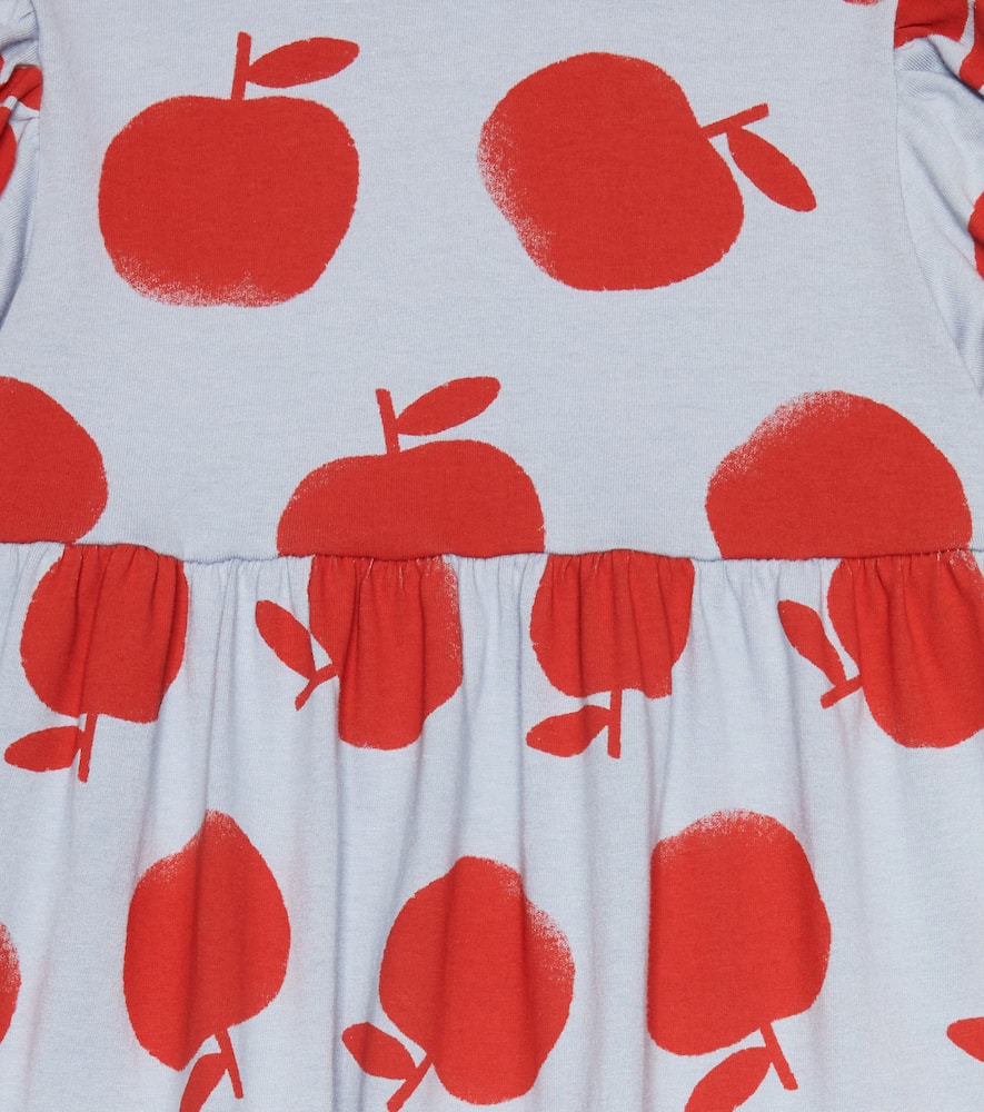 Jellymallow Pomme Ruffle Cotton Dress In Blue