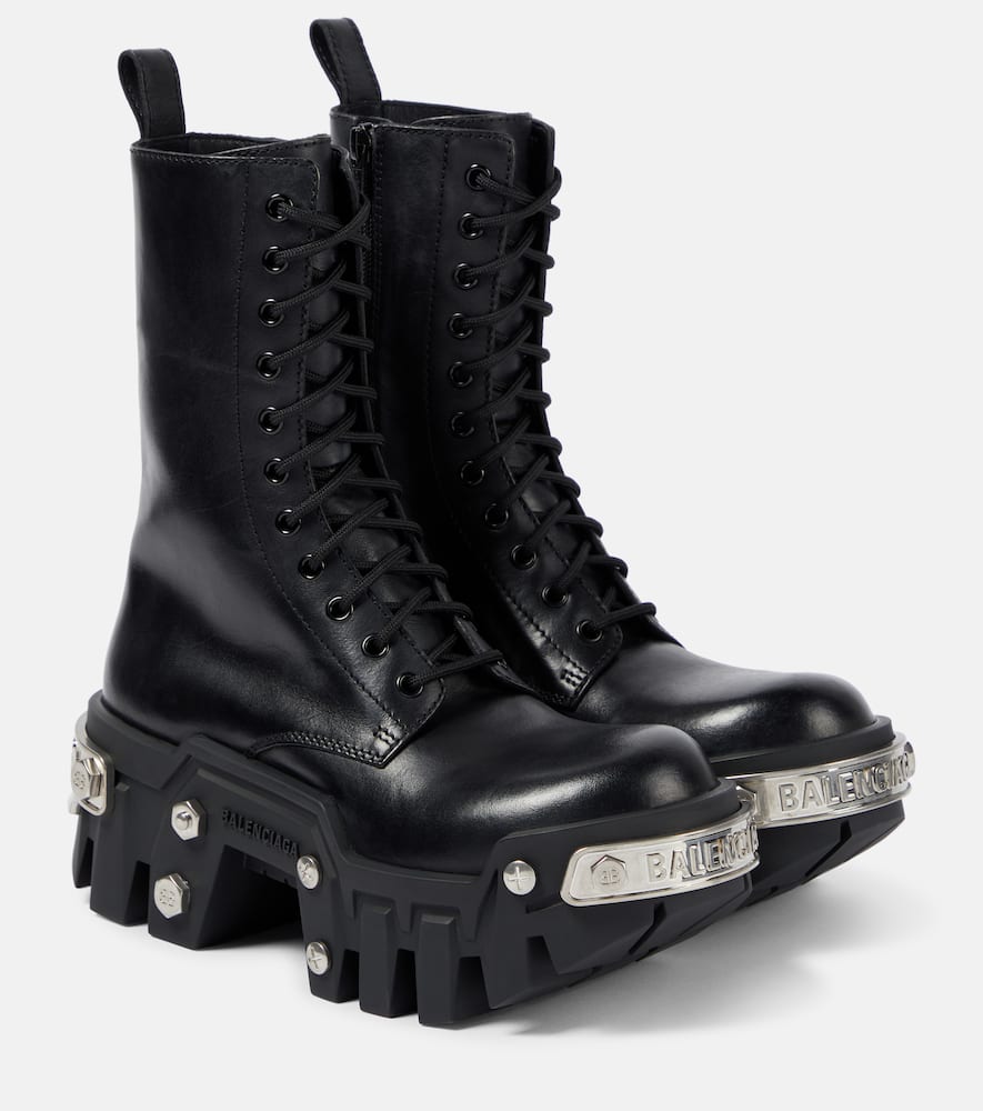 Bulldozer leather ankle boots