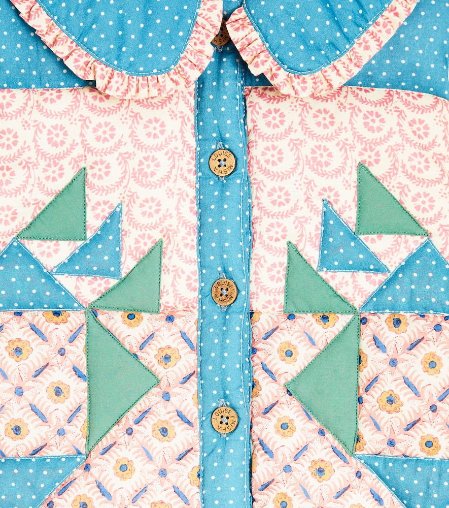 Louise Misha Niagara Quilted Patchwork Cotton Jacket In Blue