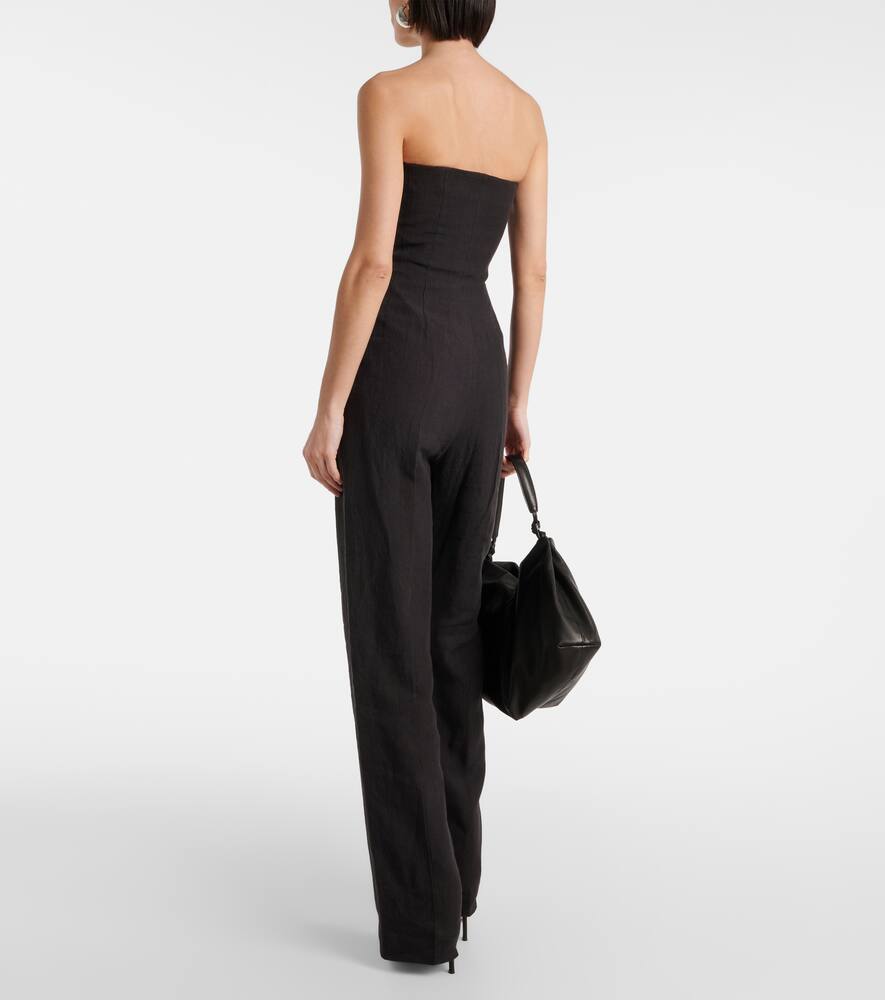 Shop Tove Ita Linen Jumpsuit In Black