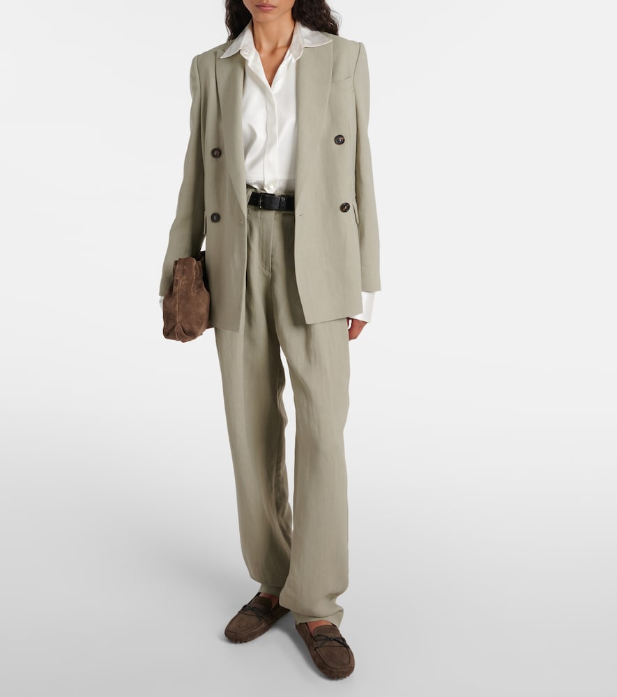  Brunello Cucinelli Brunello Cucinelli Silk-blend Satin Blouse 