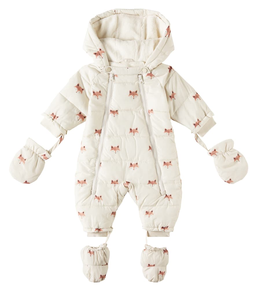 Rylee + Cru Baby Fox printed snowsuit
