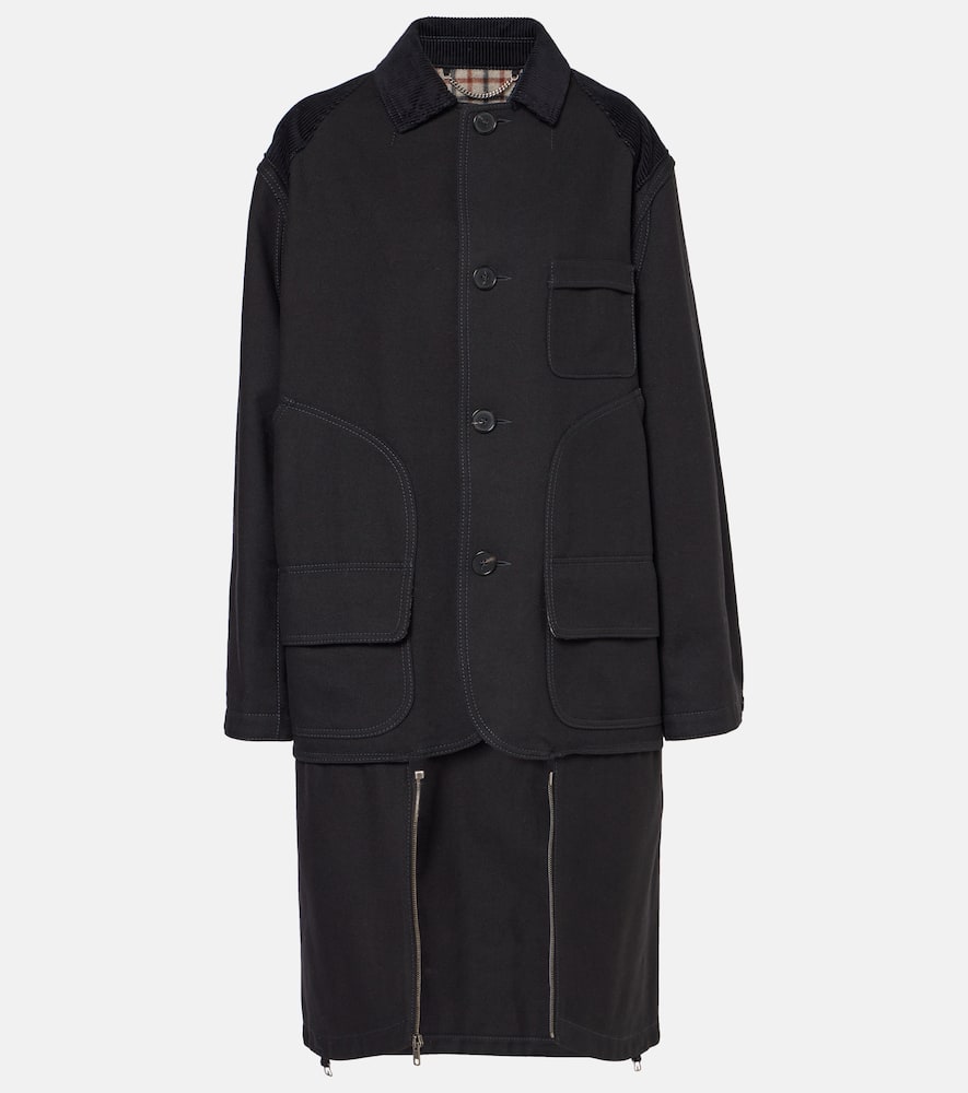 Cotton and wool coat