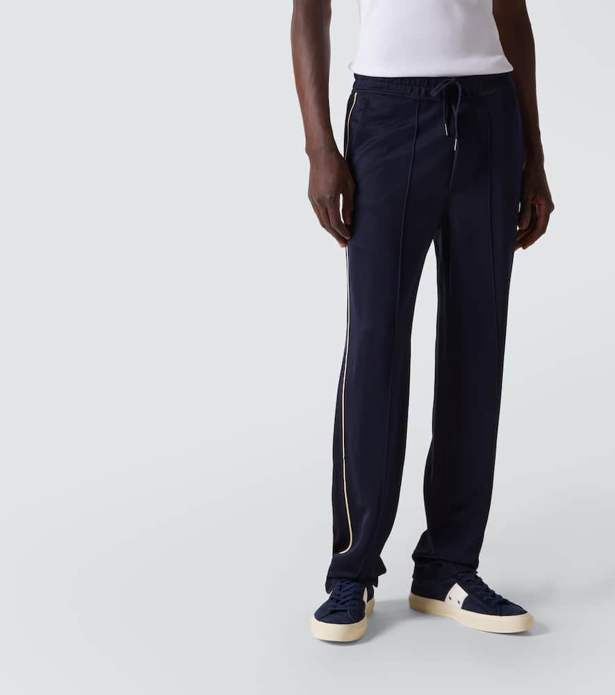 Tom Ford Cotton-blend Jersey Sweatpants In Blue