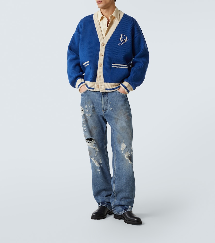  Dolce&gabbana Dolce&gabbana Bestickter Cardigan Aus Schurwolle 