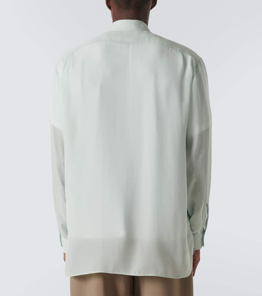 The Row Bresson Cupro Shirt In Green