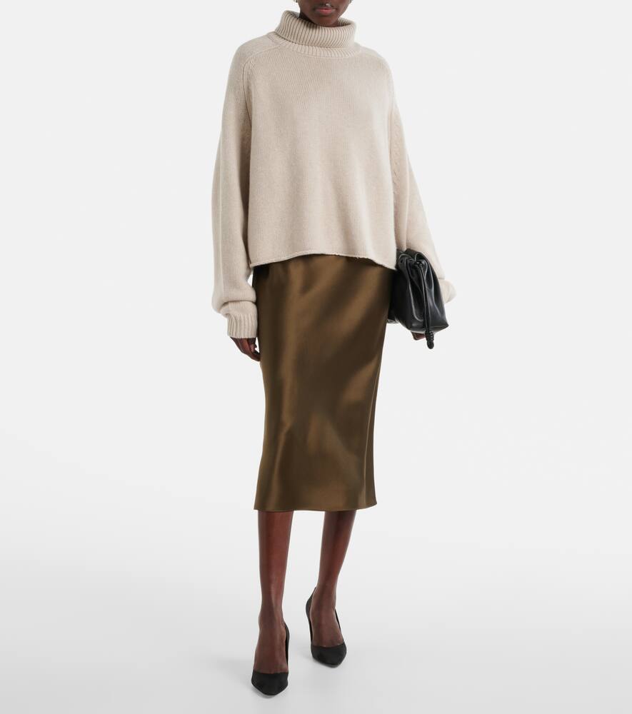 Lisa Yang Mock-neck Cashmere Jumper In Beige