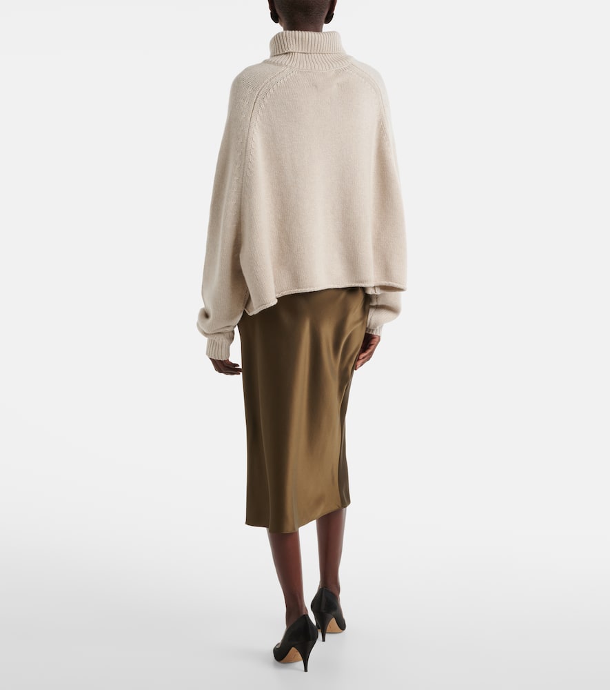 Lisa Yang Mock-neck Cashmere Jumper In Beige