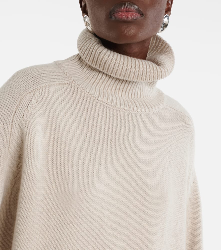 Lisa Yang Mock-neck Cashmere Jumper In Beige