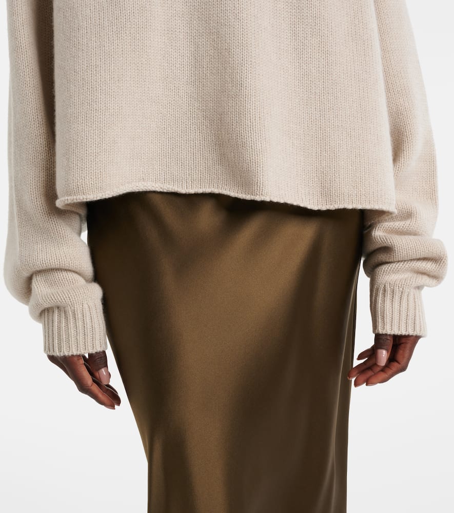 Lisa Yang Mock-neck Cashmere Jumper In Beige